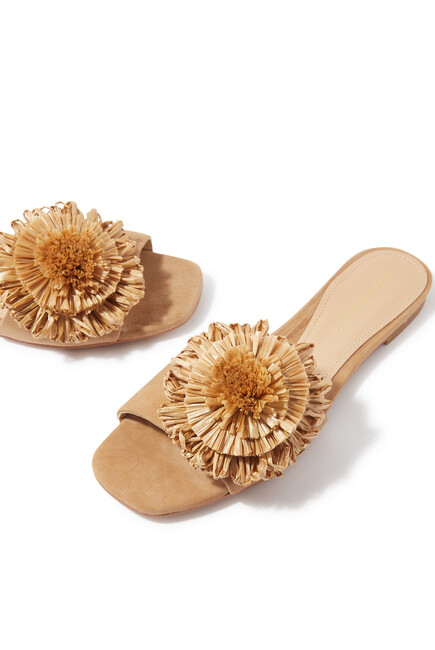 Azumi Suede Flower Sandals